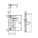 Замок врезной Cisa антипаника для второй створки 1.43190.65.0, схема