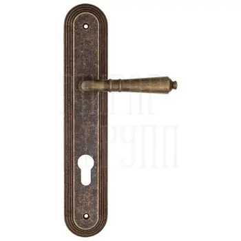 Дверная ручка Fratelli Cattini 'TOSCANA' на планке PL288 античная бронза (cyl)