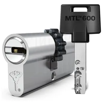 Цилиндровый механизм ключ-ключ Mul-T-Lock (Светофор) MTL600 101 mm (26+10+65) никель + шестерня