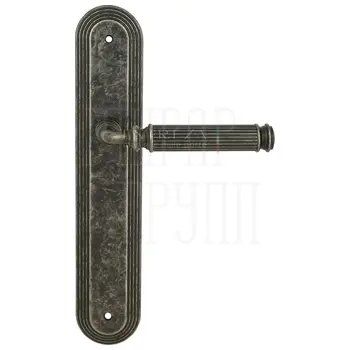 Дверная ручка Extreza 'BENITO' (Бенито) 307 на планке PL05 античное серебро (pass)