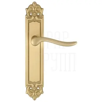 Дверная ручка Extreza 'TOLEDO' (Толедо) 323 на планке PL02 матовая латунь (wc)