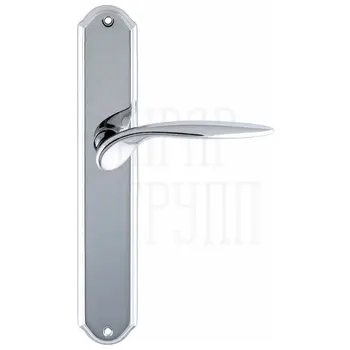 Дверная ручка Extreza 'CALIPSO' (Калипсо) 311 на планке PL01 полированный хром (key)