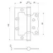 Петля без врезки ADDEN BAU 100X75X2.5, схема