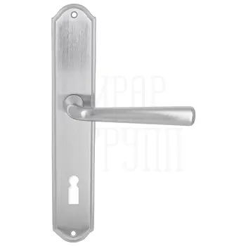 Дверная ручка Extreza 'SANDRO' (Сандро) 332 на планке PL01 матовый хром (key)