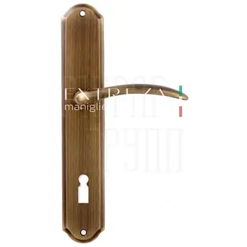 Дверная ручка Extreza 'SIMONA' (Симона) 314 на планке PL01 матовая бронза (key)