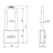 Замок Ajax (Аякс) навесной PD-0138-L (PD-01-38-L) 3 англ. кл., схема