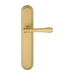Дверная ручка Extreza 'PIERO' (Пиеро) 326 на планке PL05, матовая латунь (key)