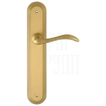 Дверная ручка Extreza 'AGATA' (Агата) 310 на планке PL05 матовая латунь (pass)