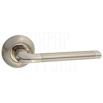 Дверные ручки Puerto (Пуэрто) INAL 503-08 на круглой розетке матовый никель + никель