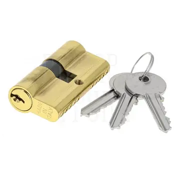 Цилиндр для замка Экстреза (Extreza) AS-70 ключ-ключ 25x10x35 (30/40) полированная латунь
