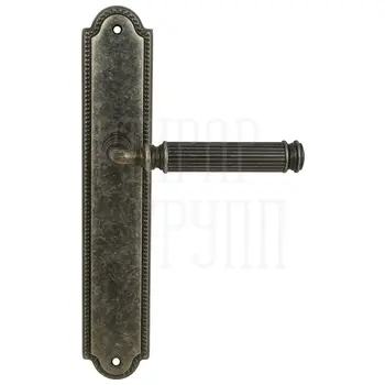 Дверная ручка Extreza 'BENITO' (Бенито) 307 на планке PL03 античное серебро (cyl)