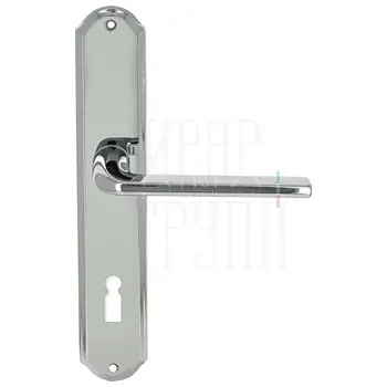 Дверная ручка Extreza 'TERNI' (Терни) 320 на планке PL01 полированный хром (key)