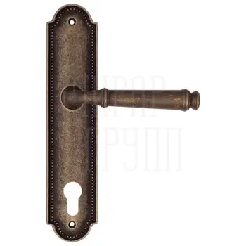 Дверная ручка Fratelli Cattini 'FARFALLA' на планке PL248 античная бронза (cyl)