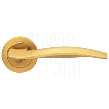 Дверные ручки на розетке Morelli Luxury 'Wave' матовое золото