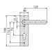Внешняя ручка Cisa для врезной антипаники 1.07076.16.0, схема