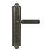 Дверная ручка Extreza 'BENITO' (Бенито) 307 на планке PL03, античное серебро (key)