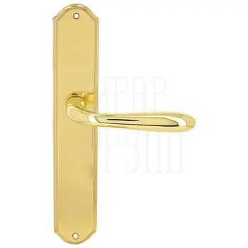 Дверная ручка Extreza 'ALDO' (Альдо) 331 на планке PL01 полированная латунь (key)