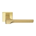 Дверная ручка на квадратной розетке Morelli Luxury 'Fiord', матовое золото
