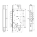 Замок врезной Mottura (Моттура) двухсистемный 54.787 (универсальный), схема