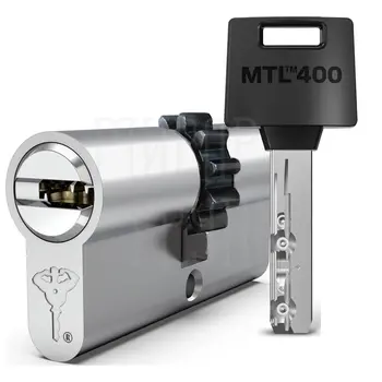 Цилиндровый механизм ключ-ключ Mul-T-Lock (Светофор) MTL400 95 mm (30+10+55) никель + шестерня