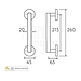 Ручка-скоба Fratelli Cattini 'FRACHINI' 260 мм (215 мм) V3, схема