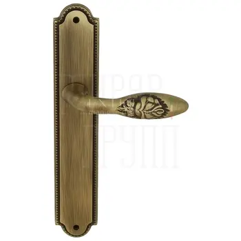 Дверная ручка Extreza 'MIREL-ROSE' (Мирель-роуз) на планке PL03 матовая бронза