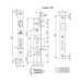 Корпус узкопрофильного Fuaro (Фуаро) замка с защелкой 153-25/85, схема
