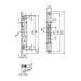 Замок врезной для пассивной створки Cisa 43091.00.0, схема