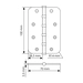 Петля карточная универсальная Morelli MS-C 100X70X2.5-4BB, схема