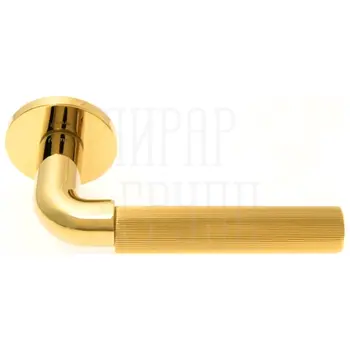 Дверная ручка на круглой розетке Forme 525 'SHINOBI' золото PVD 