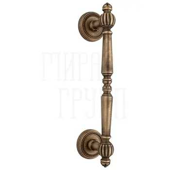 Ручка дверная скоба Extreza 'DANIEL' (Даниель) на круглых розетках R03 матовая бронза