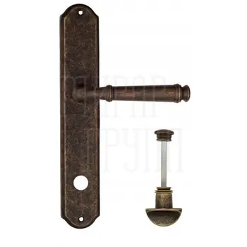 Дверная ручка Fratelli Cattini 'FARFALLA' на планке PL02 античная бронза (wc-2)