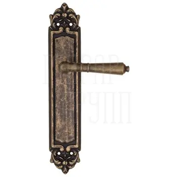 Дверная ручка Fratelli Cattini 'TOSCANA' на планке PL96 античная бронза
