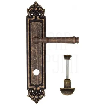 Дверная ручка Fratelli Cattini 'FARFALLA' на планке PL96 античная бронза (wc-2)