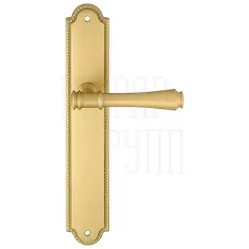 Дверная ручка Extreza 'PIERO' (Пиеро) 326 на планке PL03 матовая латунь (key)