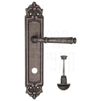 Дверная ручка Fratelli Cattini 'FARFALLA' на планке PL96 античное серебро (wc-2)